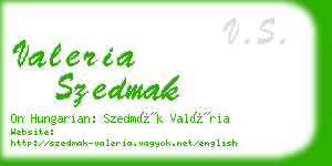 valeria szedmak business card